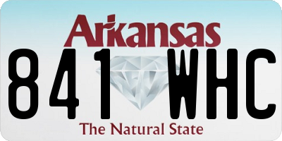 AR license plate 841WHC