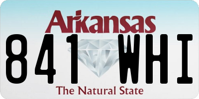 AR license plate 841WHI