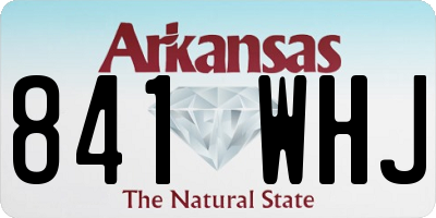 AR license plate 841WHJ