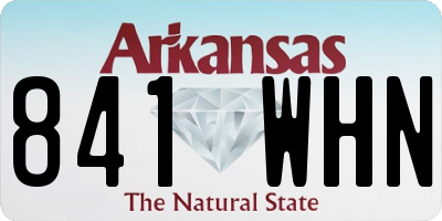 AR license plate 841WHN