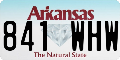 AR license plate 841WHW