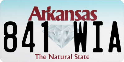AR license plate 841WIA