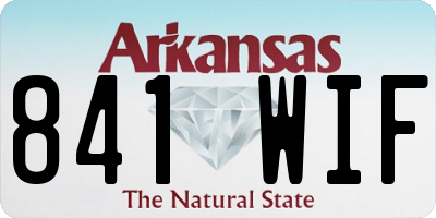 AR license plate 841WIF