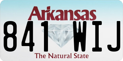 AR license plate 841WIJ