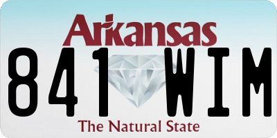 AR license plate 841WIM