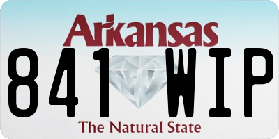 AR license plate 841WIP