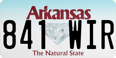 AR license plate 841WIR