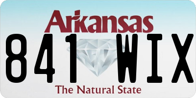 AR license plate 841WIX