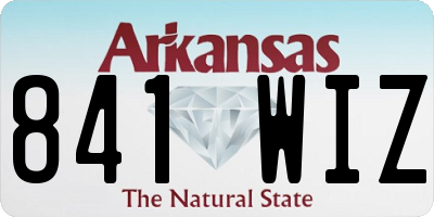 AR license plate 841WIZ