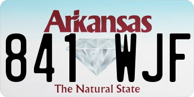 AR license plate 841WJF