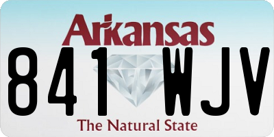 AR license plate 841WJV