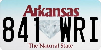 AR license plate 841WRI