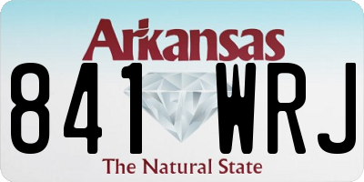 AR license plate 841WRJ