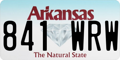 AR license plate 841WRW