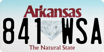 AR license plate 841WSA
