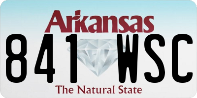 AR license plate 841WSC