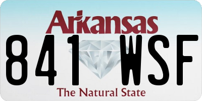 AR license plate 841WSF