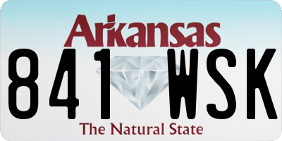 AR license plate 841WSK