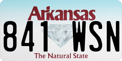 AR license plate 841WSN