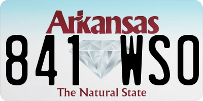 AR license plate 841WSO