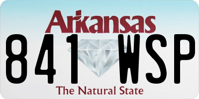 AR license plate 841WSP