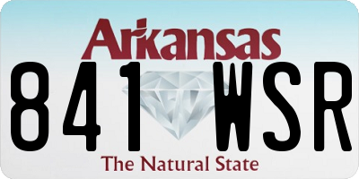 AR license plate 841WSR
