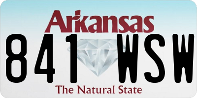 AR license plate 841WSW