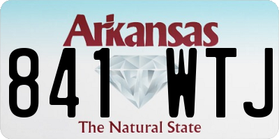 AR license plate 841WTJ