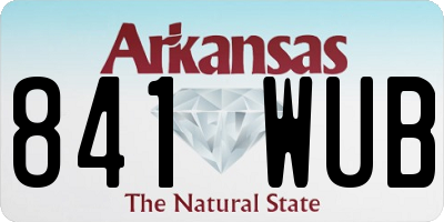 AR license plate 841WUB