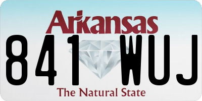 AR license plate 841WUJ