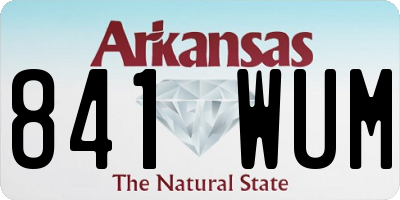 AR license plate 841WUM