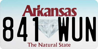 AR license plate 841WUN