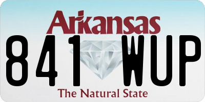 AR license plate 841WUP