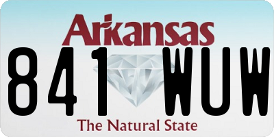 AR license plate 841WUW