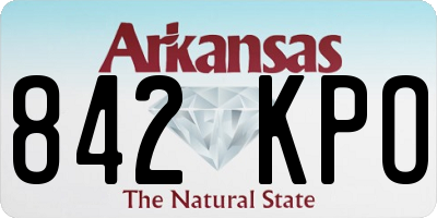 AR license plate 842KPO