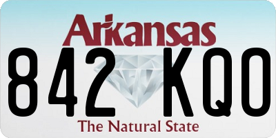 AR license plate 842KQO
