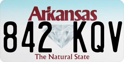 AR license plate 842KQV