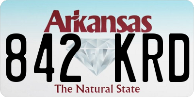 AR license plate 842KRD