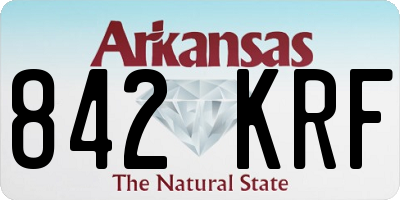 AR license plate 842KRF