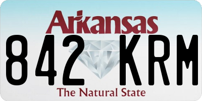 AR license plate 842KRM