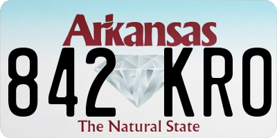 AR license plate 842KRO