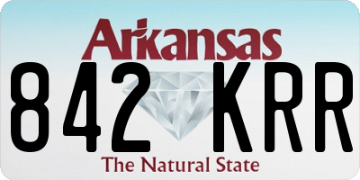 AR license plate 842KRR