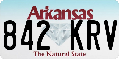 AR license plate 842KRV