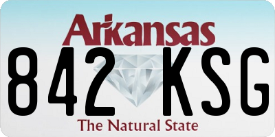 AR license plate 842KSG
