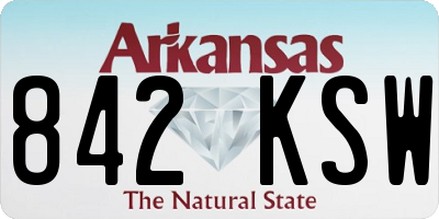 AR license plate 842KSW