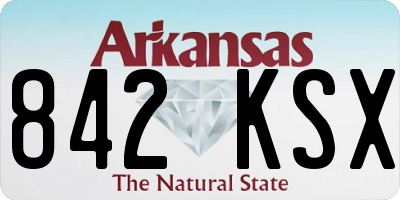 AR license plate 842KSX