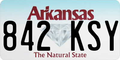 AR license plate 842KSY