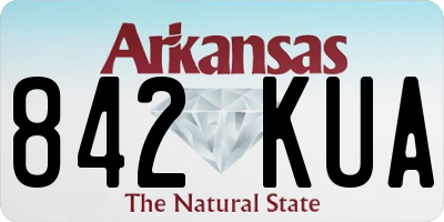 AR license plate 842KUA