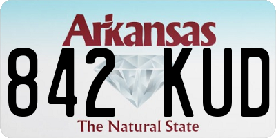 AR license plate 842KUD