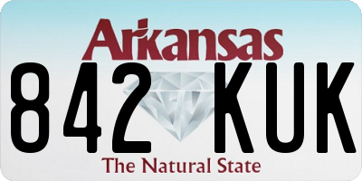 AR license plate 842KUK